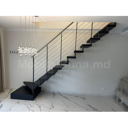 Консольная лестница на заказ, элегантное сочетание дерева и металла для современных домов